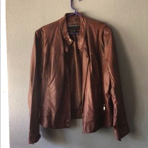 Brown Vegan leather jacket